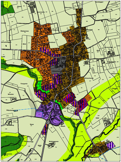 Ortsplanungsrevision Zihlschlacht-Sitterdorf Ausschnitt Zonenplan Zihlschlacht - Ortsplanungsrevision