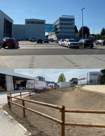 Neubau Stadler Rail AG Aussenanlage Foto Neubau Stadler Rail AG Aussenanlage