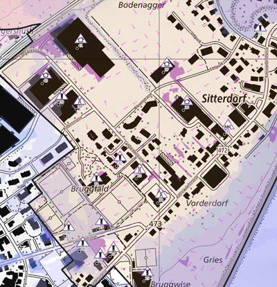 Schutzgurtkarte Zihlschlacht-Sitterdorf Detailplan Schutzgurtkarte Zihlschlacht-Sitterdorf Detailplan