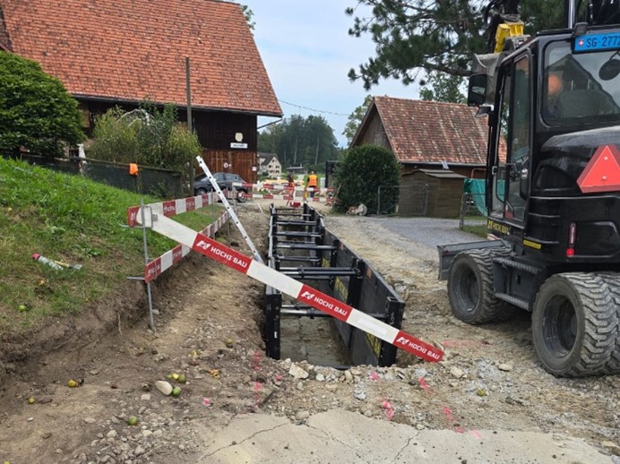 Strassensanierung Näppenschwil, Mörschwil Offener Graben - Strassensanierung Näppenschwil, Mörschwil